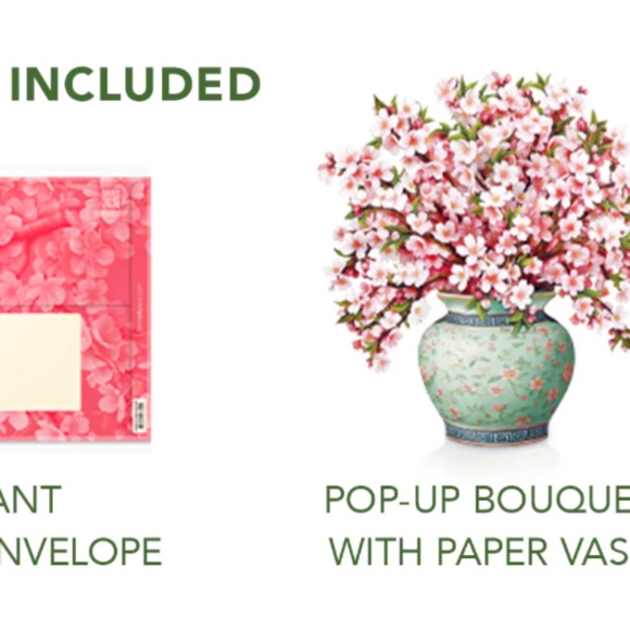 New 4 pc floral assortment of 3D Pop Up Bouquets - Picture 5 of 5